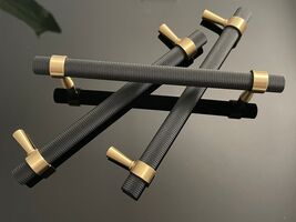 Gold knurled pulls