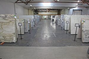 Stone slab showroom